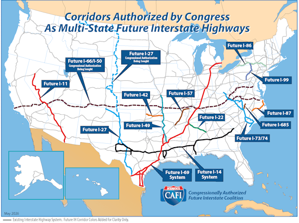 CAFI Corridor Map Image
